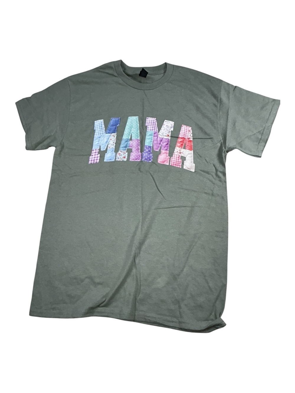 Mama Graphic Tee Medium Sage Green Boutique Boho Mom Shirt Handmade Gift - Picture 4 of 8